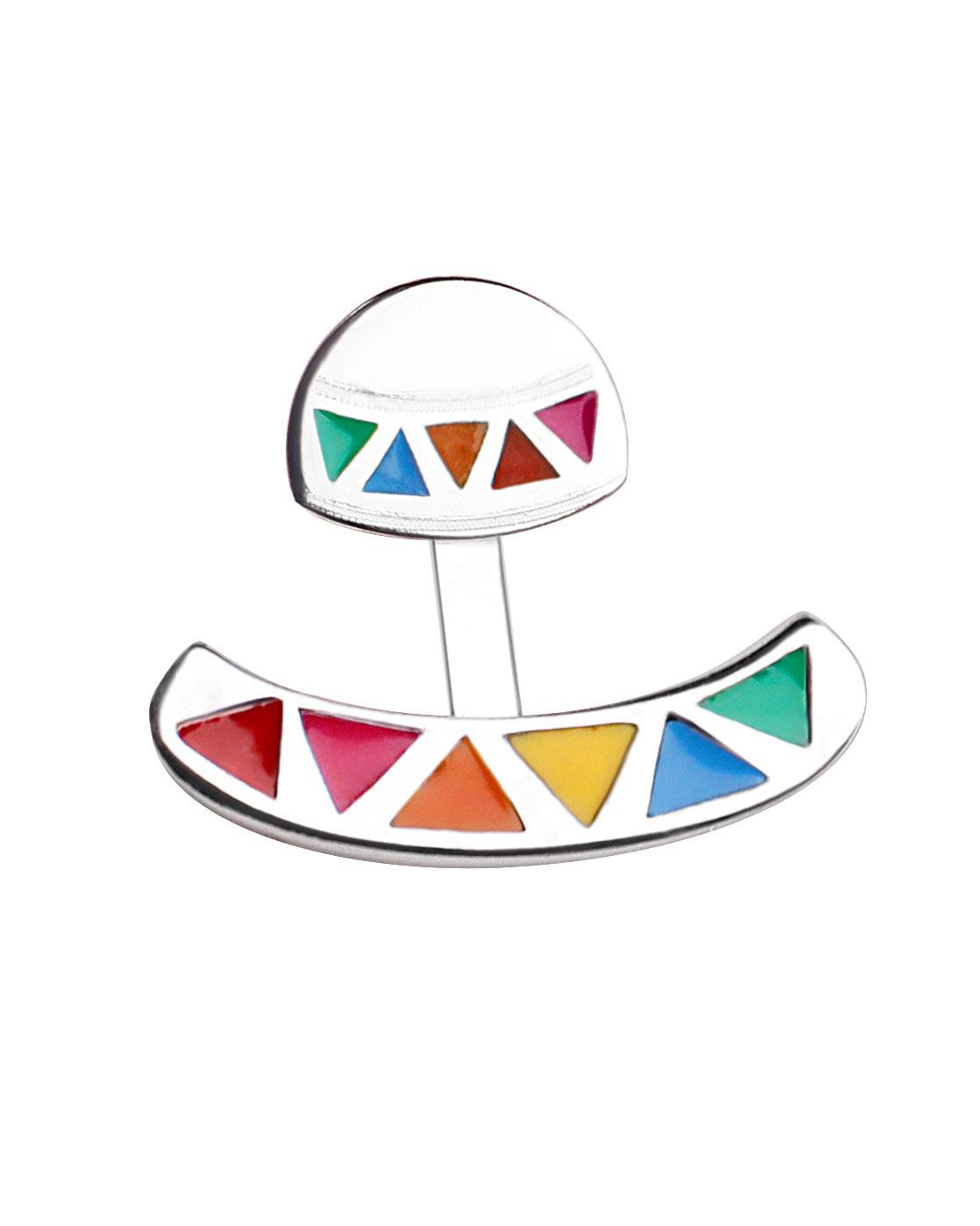 ear jacket earrings sombrero 925 silver