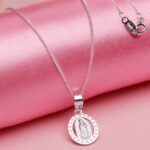 guadalupe virgin necklace 925 sterling silver