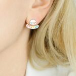 jacket earrings 925 sterling silver colorful