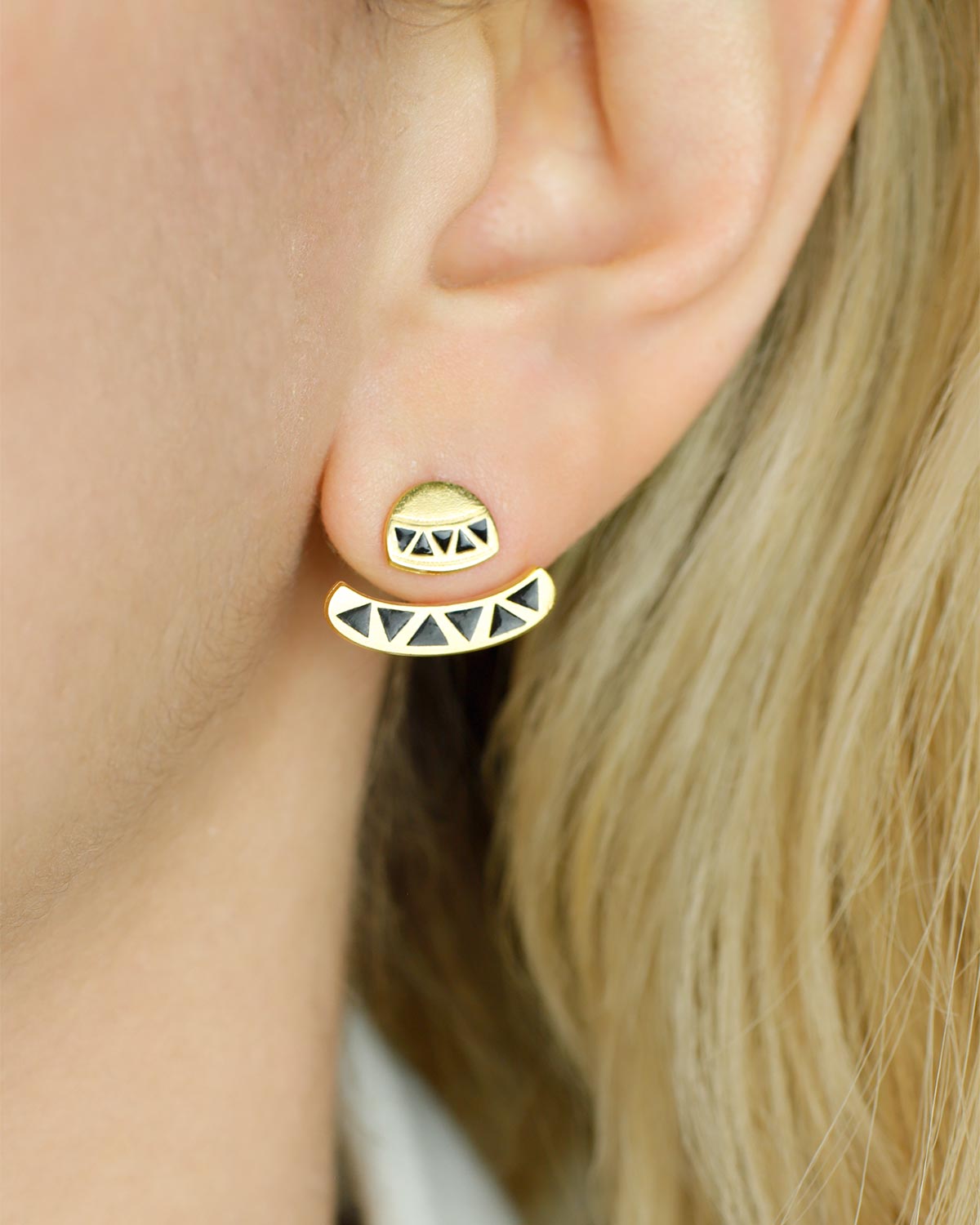 jacket earrings gold aztec sombrero