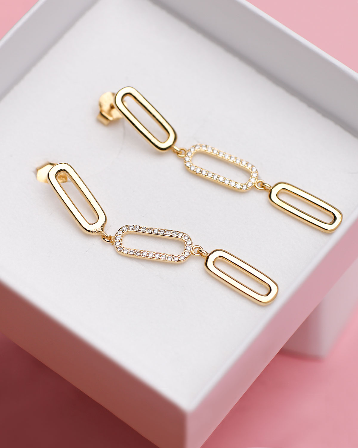 long dangle earrings gold vermeil 24k gold plated