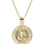 sacred heart of jesus medal gold over 925 sterling silver
