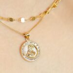 sacred heart of jesus necklace gold