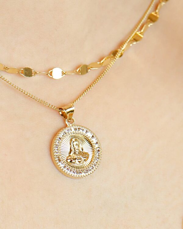 sacred heart of jesus necklace gold