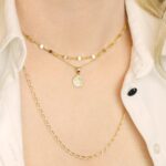 st benedict gold necklace over 925 silver