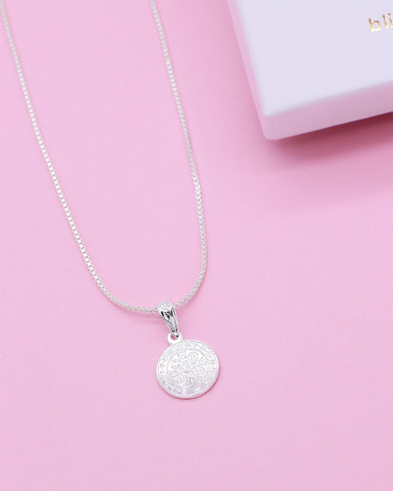 st benedict pendant sterling silver 925 necklace