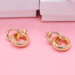 thick statement gold earrings