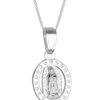 guadalupe necklace 925 silver with diamonds