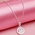 virgin mary guadalupe necklace 925 sterling silver