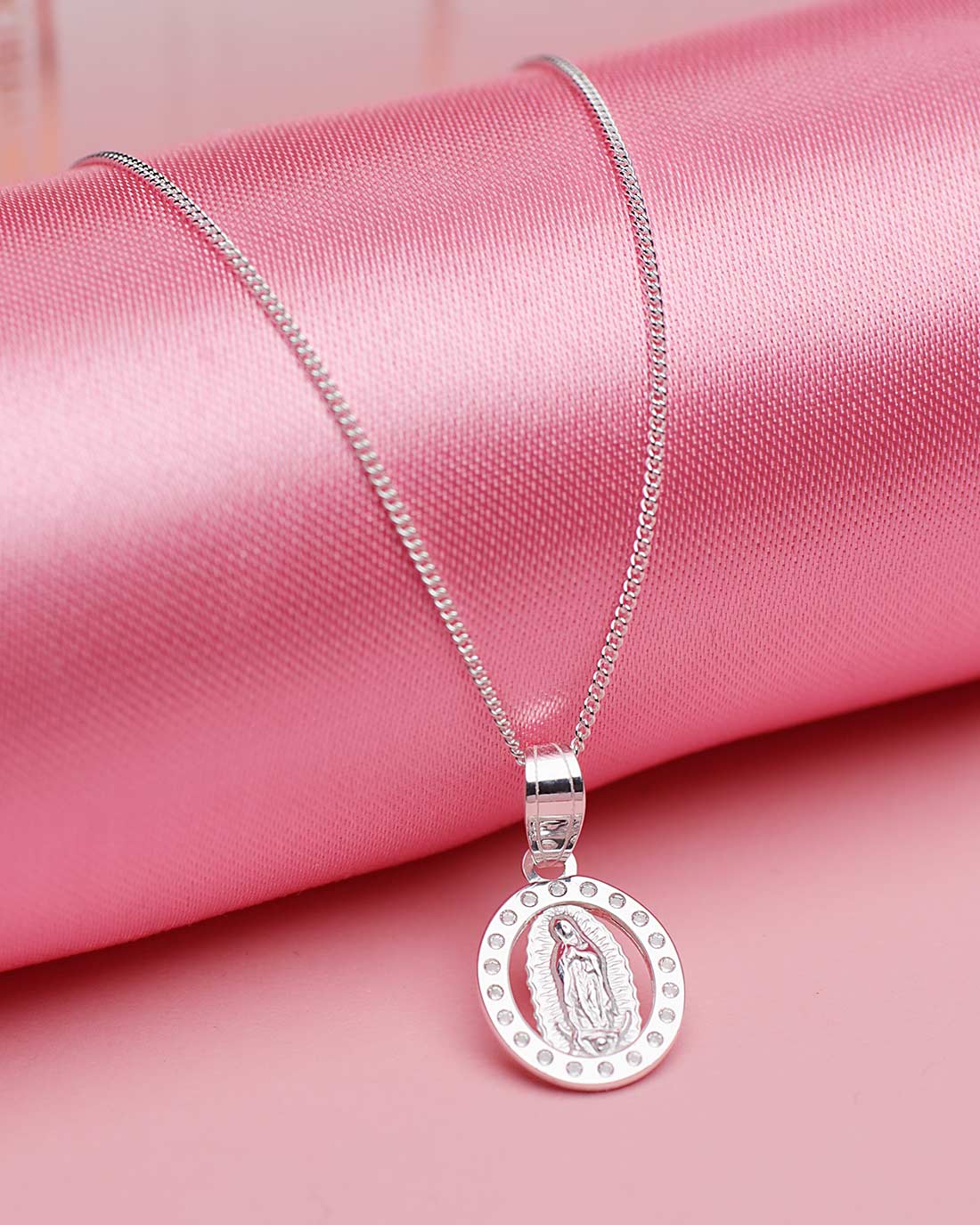virgin mary guadalupe necklace 925 sterling silver