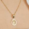 virgin mary necklace 24k gold vermeil 925 silver