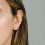 10k solid gold earrings stars screw back