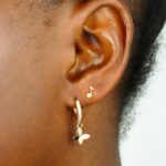 butterfly hoop earrings 24k gold vermeil gold plated