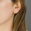 cactus gold 10k earrings screw back small