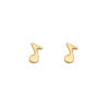 music note earrings gold 10K screw backs