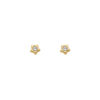 star flower solid gold stud earrings 10k