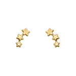 star gold earrings 10 K solid gold