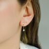 10k solid gold tiny hanging earrings