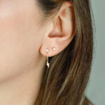 10k solid gold lighting earrings