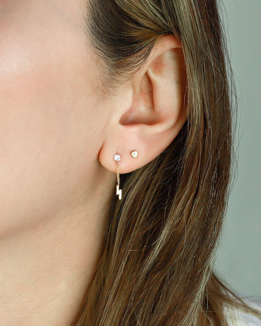 10k solid gold lighting earrings