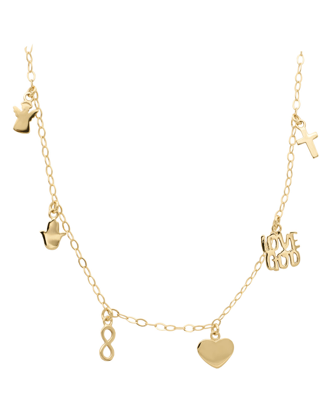 christian necklace love God gold 925 silver