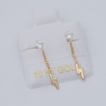 dangling earrings 10k solid gold hanging