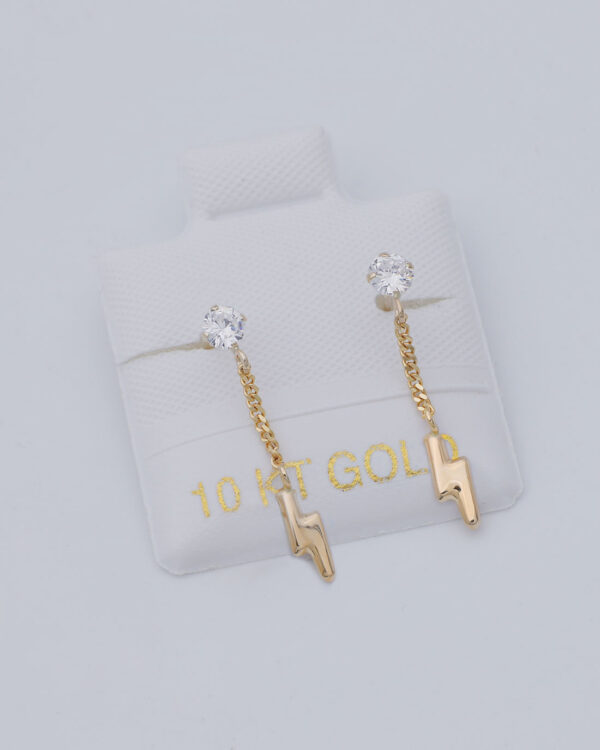 dangling earrings 10k solid gold hanging