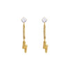 10 karat gold earrings lightning bold hanging