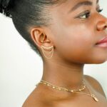 earclimber earrings gold 24k