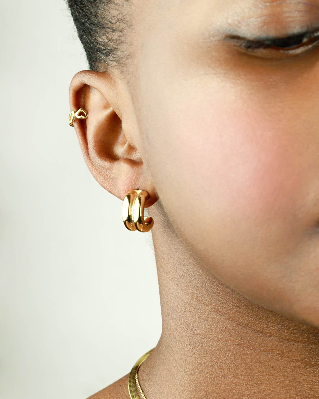 wide chunky hoops 24k gold vermeil