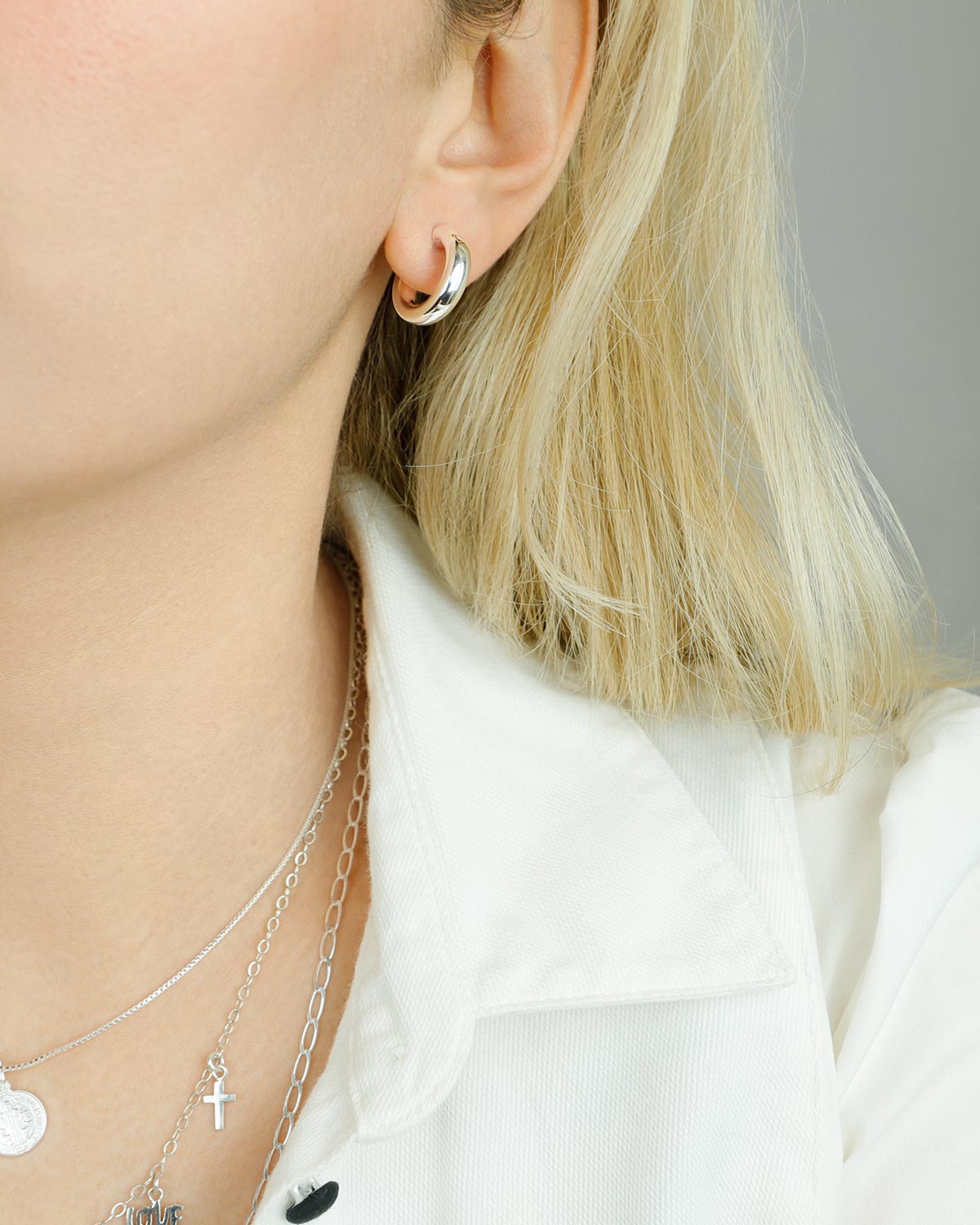 sterling silver hoop earrings 925