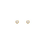 tiny heart screw back earrings 10 k solid gold