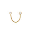 chain double earrings solid 10 Karat gold