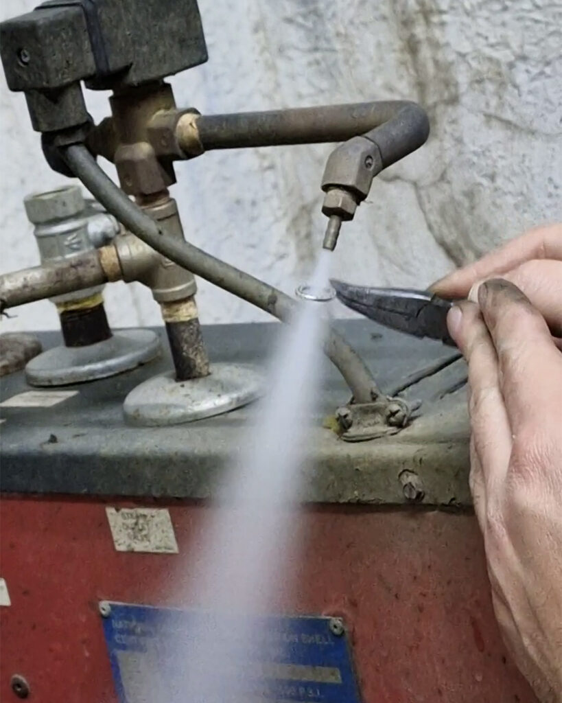 air-blowing or dust removal after soldering, polishing