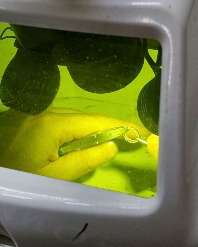 blitz fab welding of jewelry inside machine